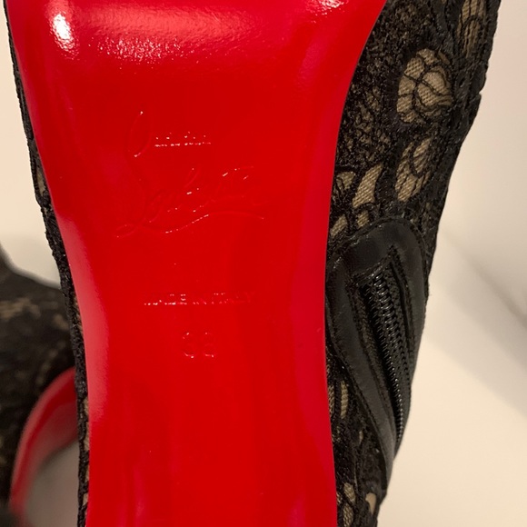 Christian Louboutin Lace Booties sz 38 - Picture 8 of 8